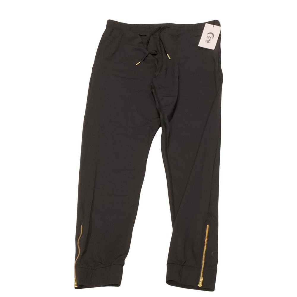 ZYIA Black Everywhere Zipper Jogger Slim tapered fitLow-profile hip pockets XL - Picture 8 of 15